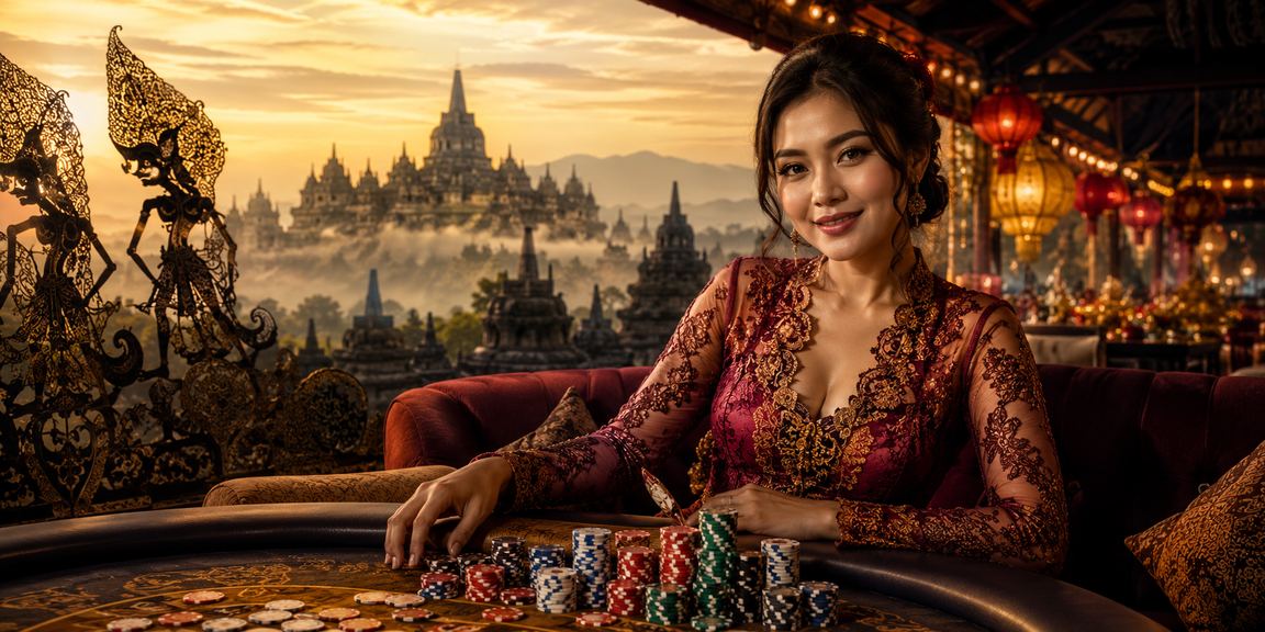 Suasana hiburan malam pasar Indonesia dengan aktivitas permainan yang ramai dan penuh warna